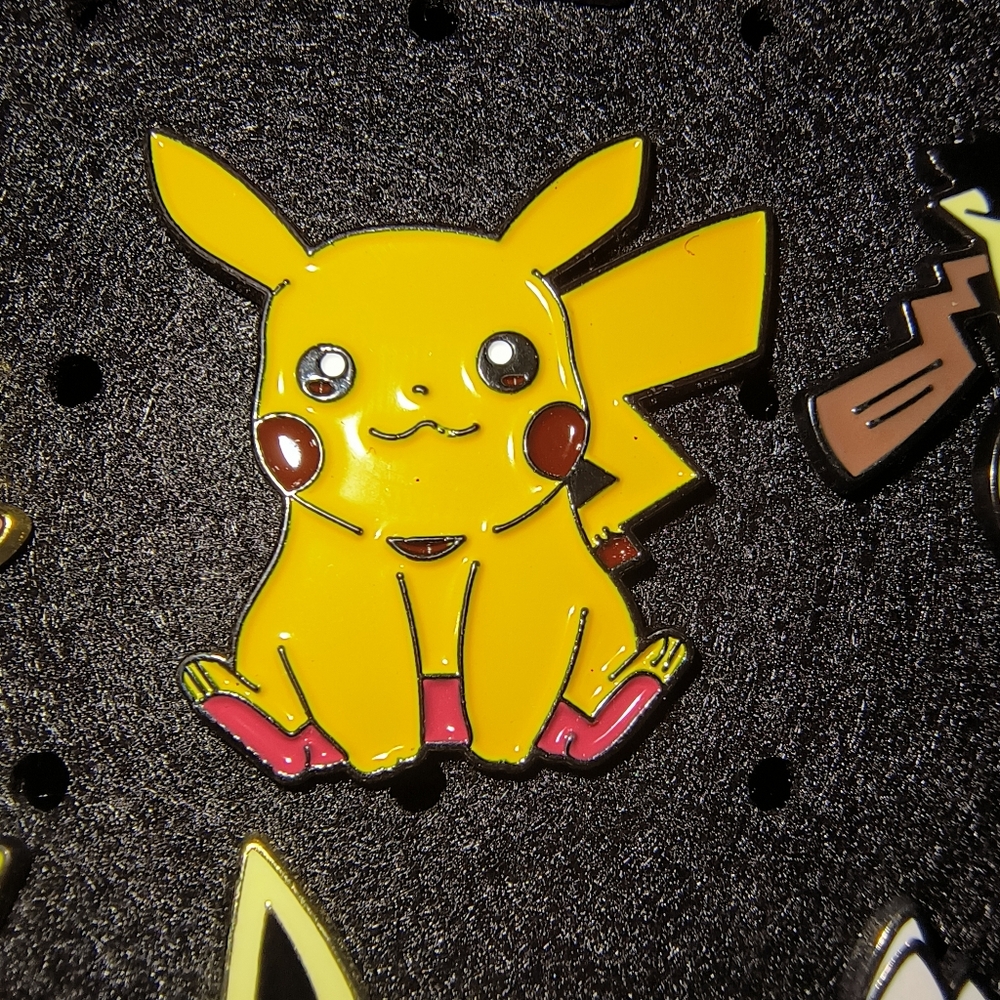 Pokemon Pikachu Enamel Pin — Yellow with Pink and Red Accents